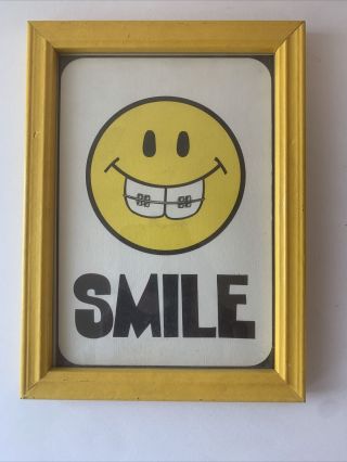 Vintage Smiley Face With Braces Small Picture 8 X 6