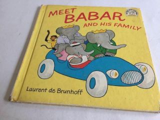 Meet Babar And His Family Vintage Hardcover 1973