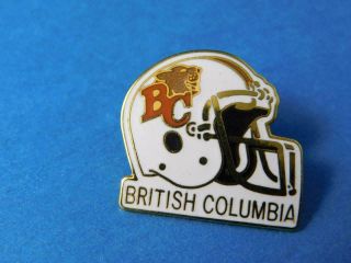 Cfl Football Helmet Bc Lions Logo Vintage Pin Canada Fan Souvenir Collector