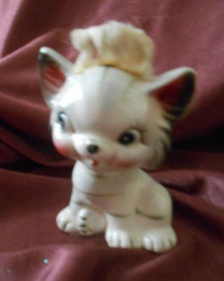 Vintage Japan Ceramic Cat Figurine Circa 1950s