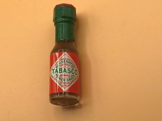 Nos Vintage 1/8 Oz Tabasco Sauce Bottle Mini Miniature Mcilhenny M1