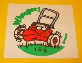 Vtg 80s Trend Scratch & Sniff Matte Stinky Sticker Whoopee Grass Lawn Scent