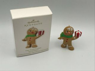 2012 One Sweet Cookie Hallmark Special Edition Ornament W/box Gingerbread Boy E7