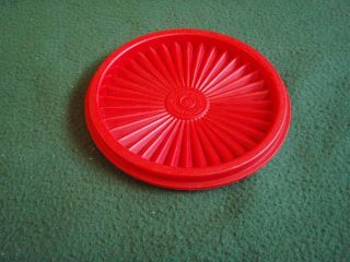 Vintage Tupperware Replacement Lid 5 " Servalier Instant Seal 812 Red