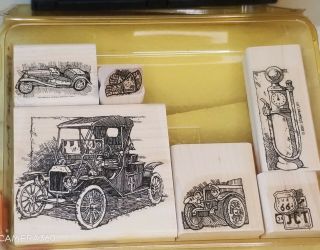 Stampin Up Antique Autos 2001 Masculine Or Travel Stamps