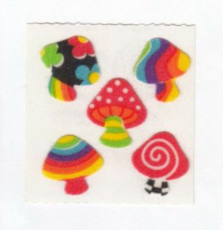 Vintage Sandylion Fuzzy Stickers Mushroom Flower Snake Hat Lily Bee - You Choose 2