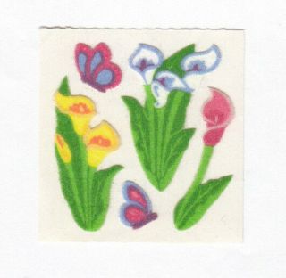 Vintage Sandylion Fuzzy Stickers Mushroom Flower Snake Hat Lily Bee - You Choose 3