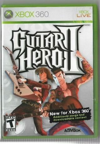 Vintage Video Game Xbox 360 - Guitar Hero Ii 2 - Complete