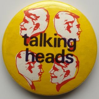 Talking Heads Vintage Button Badge Post Punk Rock Wave 80 
