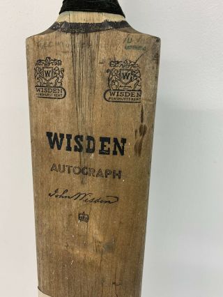 Vintage Wisden Autograph Cricket Bat John Wisden Penhurst Kent