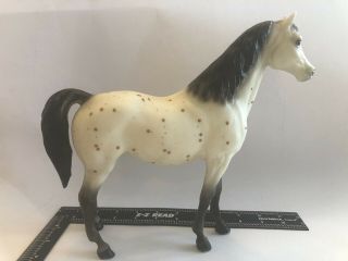 Vintage Breyer Molded Plastic White Spotted,  Tiger ?,  Nez Perce ? Standing Horse