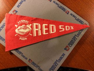 Vintage Boston Red Sox Mini 9 " Felt Pennant Fenway Park Baseball Mlb