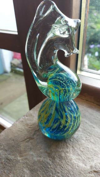 Vintage Mdina Glass Seahorse