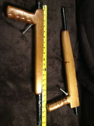 Vintage Rubberband Gun Set Of 2 Metal Wood Rubber Band
