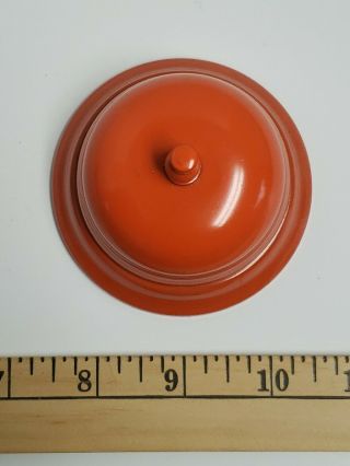 Vintage Retro Orange Metal Bell for Hotel or Reception Desk 3
