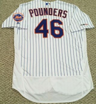 Pounders Size 52 46 2019 York Mets Game Jersey Home White Issued Mlb Holo