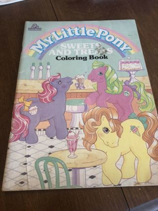 Vintage 1980s My Little Pony G1,  Coloring Book,  Sweets And Treats Random House