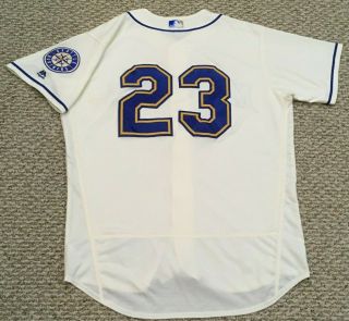 Cruz 23 Size 48 2018 Seattle Mariners Home Cream Game Jersey Issued Mlb