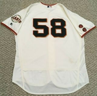 Hayes Size 52 58 2016 San Francisco Giants Game Jersey Home Cream Mlb Holo