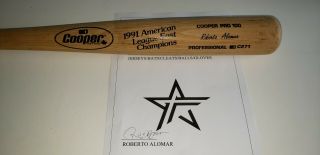 Roberto Alomar Jays 1991 American League East Champions Game Issued Bat