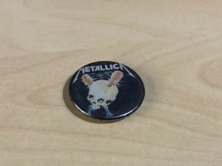 Vintage (1980s) Metallica Damage Inc 1 " Pin Badge