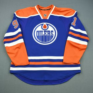 2011 - 12 Magnus Paajarvi Edmonton Oilers Game Worn Reebok Hockey Jersey Nhl
