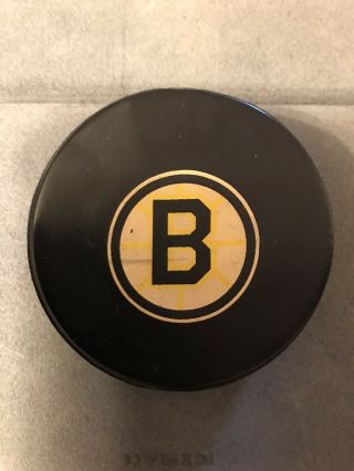 Boston Bruins Vintage Art Ross Converse Ccm Tyer Game Puck Extremely Rare Cond