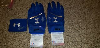 Vladimir Guerrero Jr Blue Jays Game Autograph Batting Gloves & Wristbands