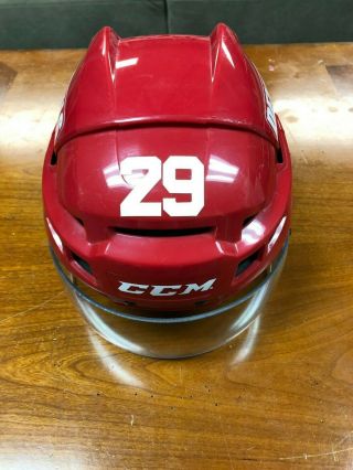 2011 - 12 Mark Fayne Jersey Devils Game Worn Retro Ccm Helmet Meigray