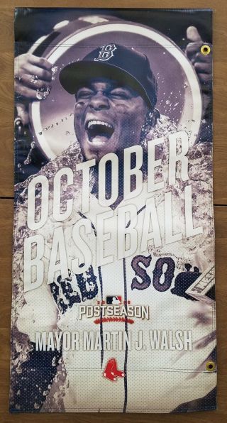 Xander Bogaerts Boston Red Sox 2016 Fenway Park Streetlight Banner Postseason