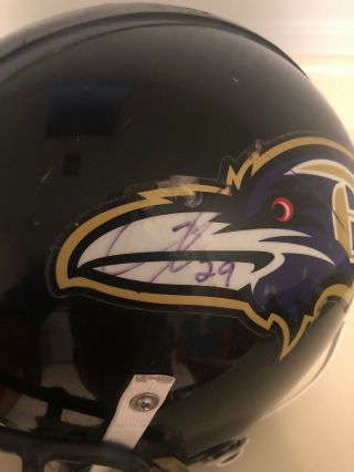 NFL Baltimore Ravens Game Worn and Autographed Helmet by RB 29 Taylor 2