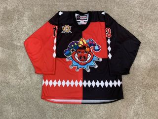 Rockford Icehogs Game Worn Specialty Ahl Ccm Authentic 54 Jersey Blackhawks