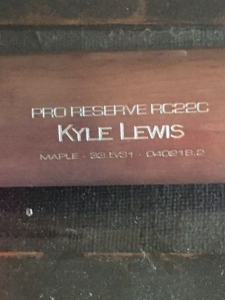 Kyle Lewis Game Signed Autographed Bat Seattle Mariners 2