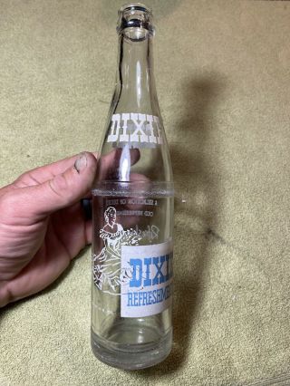 Vintage Dixi Refreshments 10oz Bottle,  Barnett Bottling,  Durham - Burlington Nc