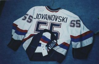 Ed Jovanovski 1998 - 99 Vancouver Canucks Signed Game Worn Jersey 3
