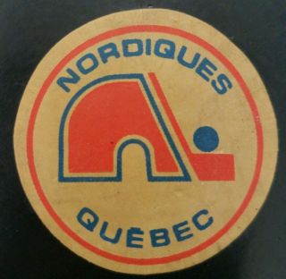 Quebec Nordiques Vintage Viceroy Made In Canada Nhl Approved Official Game Puck
