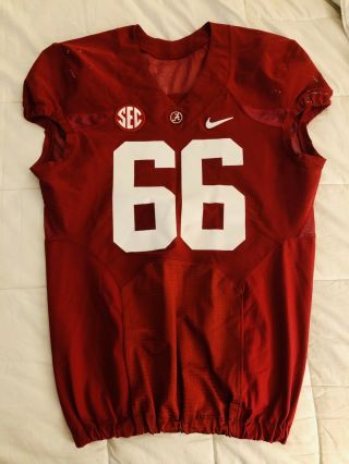 Game Worn 2016 Alabama Crimson Tide Bama Football Jersey Nike Size 48 66
