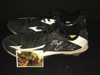 Michael Chavis Boston Red Sox Autographed Signed 2017 Game Cleats Black 2 2
