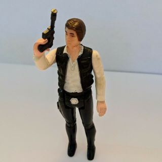 Vintage Star Wars 1977 Han Solo,  Small Head Kenner 100 Complete With Blaster