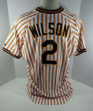 2009 Pittsburgh Pirates Jack Wilson 2 Game Issued White Pinstripe Jersey 1979