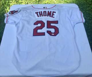JIM THOME Cleveland Indians 25 SIGNED Game Jersey JSA Authenticated HOF 48/XL 2