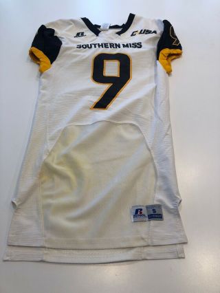 Game Worn Southern Mississippi Golden Eagles Football Jersey Small 9