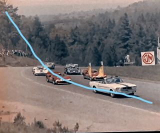 Old Vintage 1966 Scca Can - Am Sports Car Racing 120mm Negative - Mosport Pace Lap