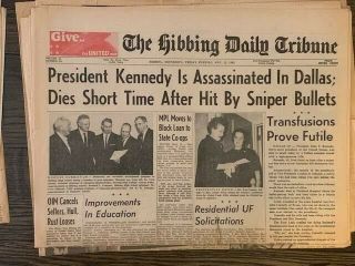 Vintage Newspapers Day John F Kennedy Assassinated And Buried
