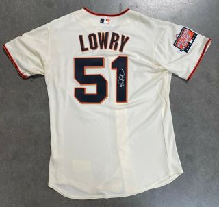 2007 Noah Lowry San Francisco Giants Game - Worn & Signed Home Jersey