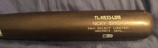 Nick Swisher Game Bat Cleveland Indians 2013 Mlb Authenticated