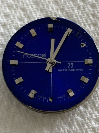 Vintage Swiss Made Interpol Oberon Watch Co Spares 3