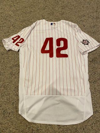 Phillies Joe Girardi Game Used/issued Jackie Robinson Day Jersey Mlb Auth