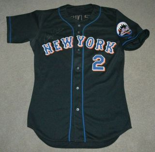 Bobby Valentine York Mets Autographed 2000 Game Issued Worn Jersey