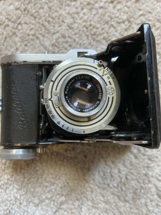 Vintage Balda Baldinette Folding Camera With 50mm F/2.  8 Baldanar Lens - As